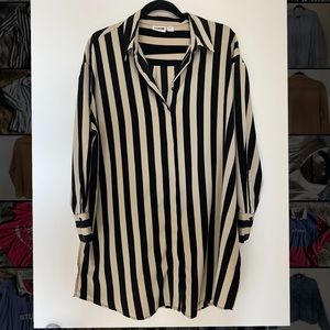 Noisy May striped button-up shirt